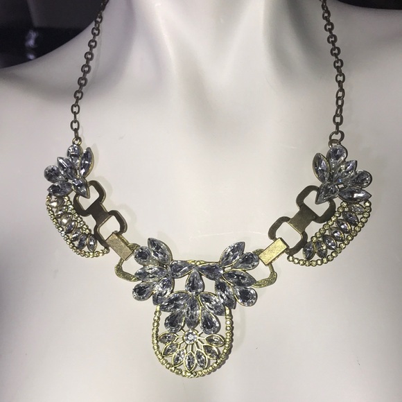 The Wired Bird Jewelry - NWT The Wired Bird Reversible brass and jewel necklace 10 1/2” long